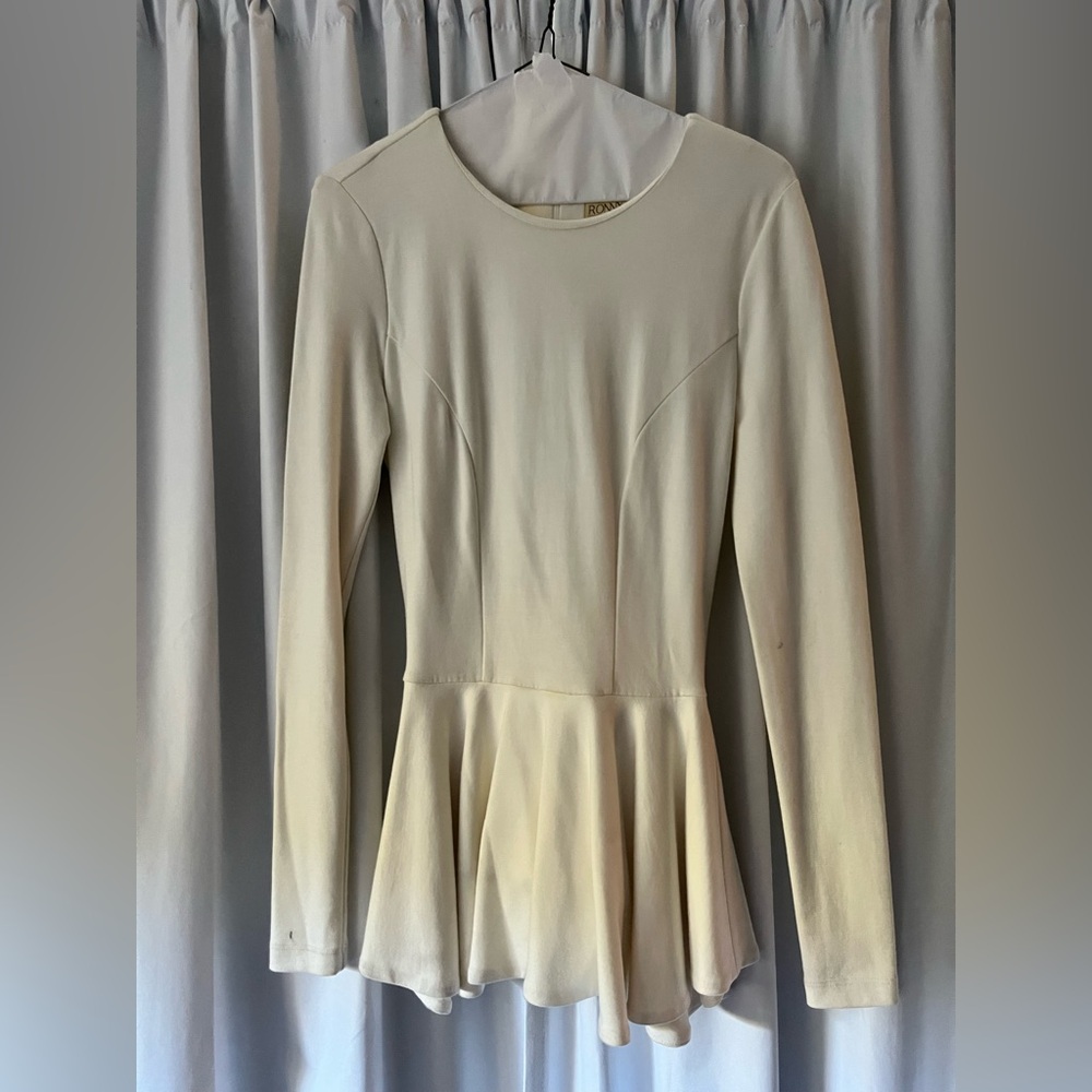 Torn by Ronny Kobo peplum top, size XS/S